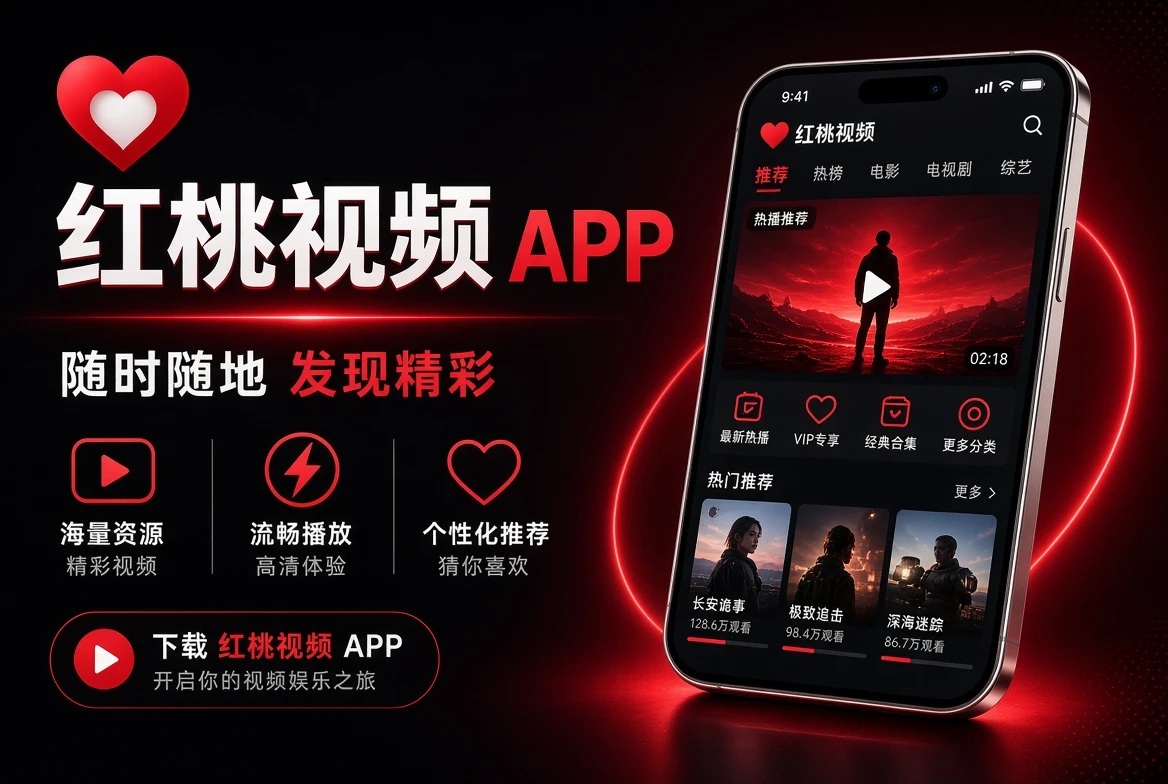 红桃视频APP栏目导览插画